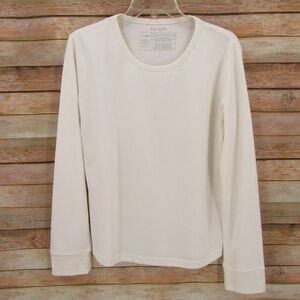 Burylane for Women Off-White Casual Crew Neck Cotton Top XL